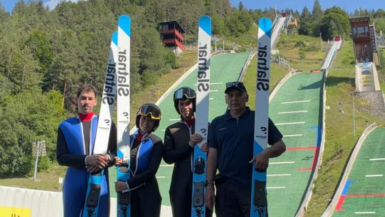 Georgian ski jumping team training camps held in Slovenia and Austria